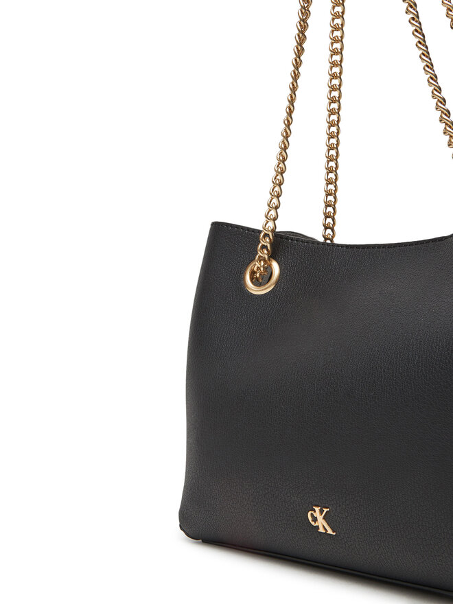 Calvin Klein Ročna torba Calvin Klein Minimal Monogram Shoulder Bag Wi LV04F3205G Črna