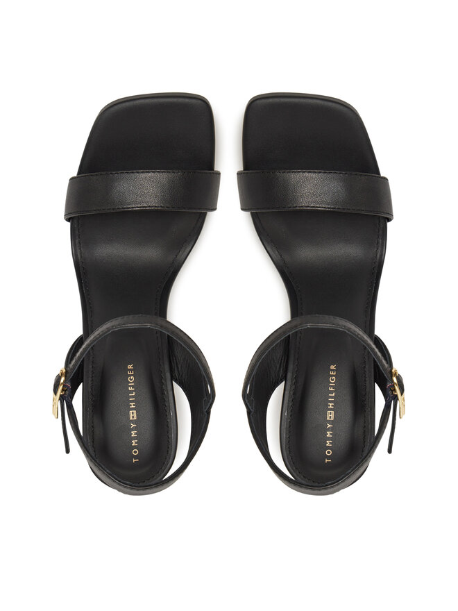 Tommy Hilfiger Sandalias Tommy Hilfiger High Heel Leather Sandal FW0FW08534 Negro