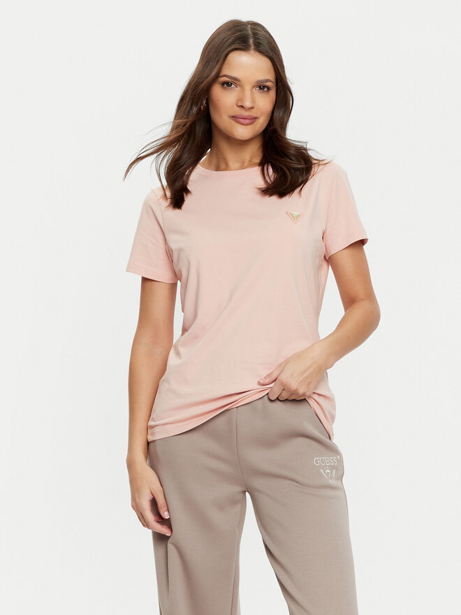 Guess Guess Marškinėliai V4YI09 J1314 Rožinė Oversize
