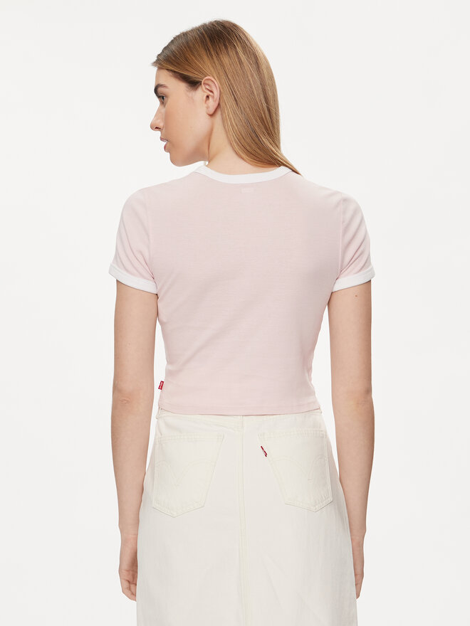 Levi's® Levi's® Marškinėliai Graphic Ringer A3523-0060 Rožinė Slim Fit