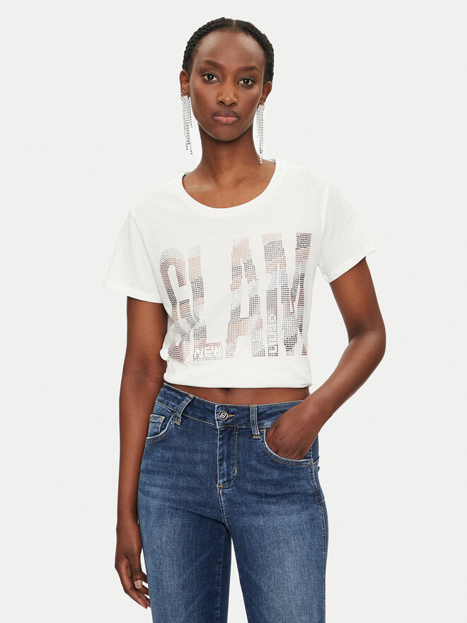 Liu Jo Liu Jo Camiseta TF4205 JS923 Blanco Regular Fit