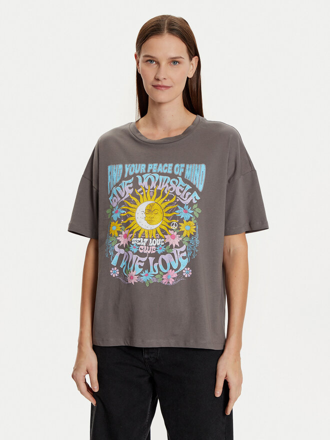 Noisy May Noisy May T-Shirt Ida 27033306 Grau Loose Fit