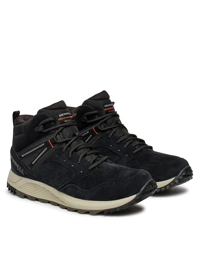 Merrell Schnürstiefeletten Merrell Wildwood Mid Ltr Wp J068027 Schwarz
