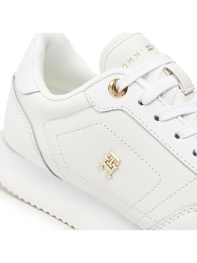 Tommy Hilfiger Sneakersy Tommy Hilfiger Elevated Essent Runner Monogram FW0FW08285 Biela