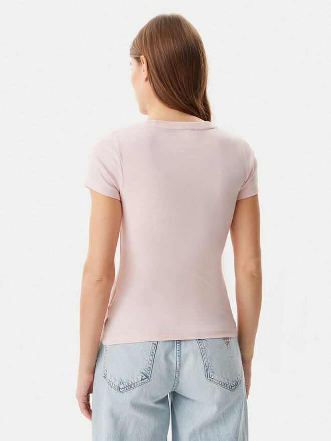 Guess Guess Marškinėliai W5GP62 KA0H1 Rožinė Regular Fit