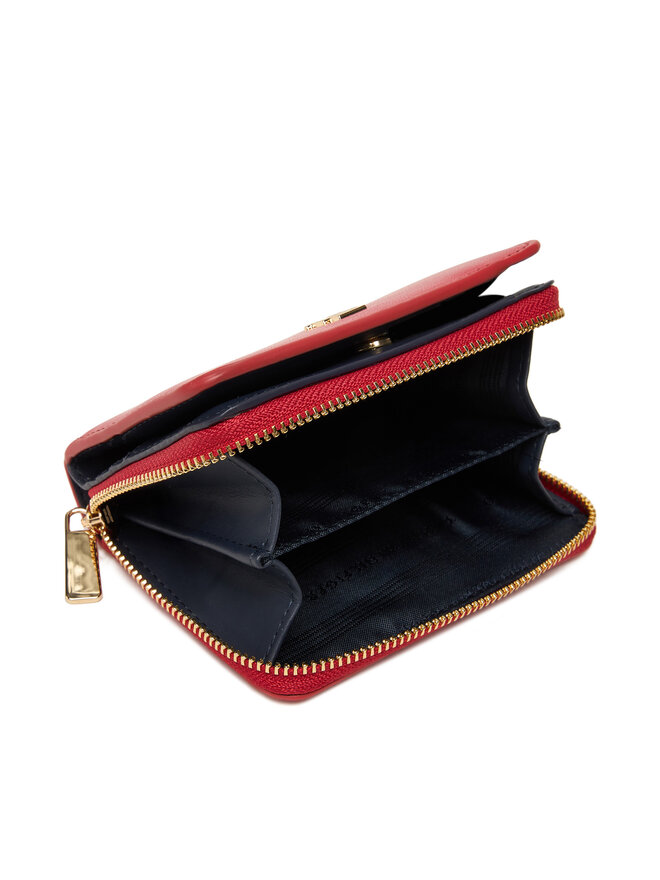 Tommy Hilfiger Kis női pénztárca Tommy Hilfiger Th Icon Med Za Flap AW0AW17742 Piros