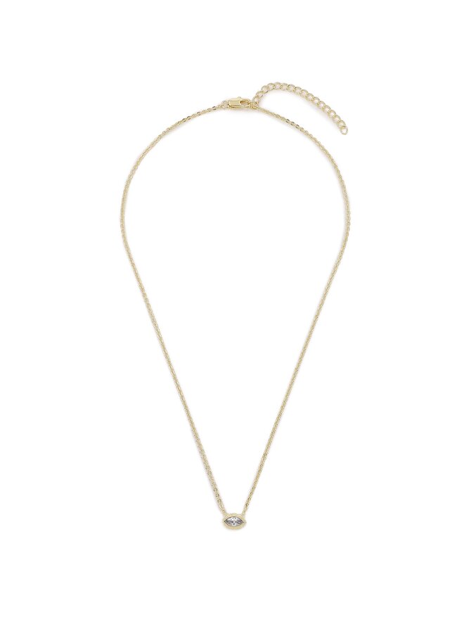Luv AJ Набір з 2 ланцюжків Luv AJ Stellar Bezel Charm Necklace Set HOL22-N-SBCN-G Золотий