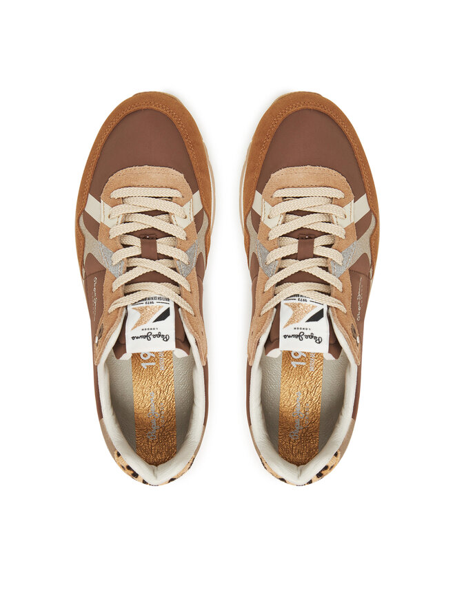 Pepe Jeans Sneakers Pepe Jeans Brit Glitter W PLS400005 Marrone