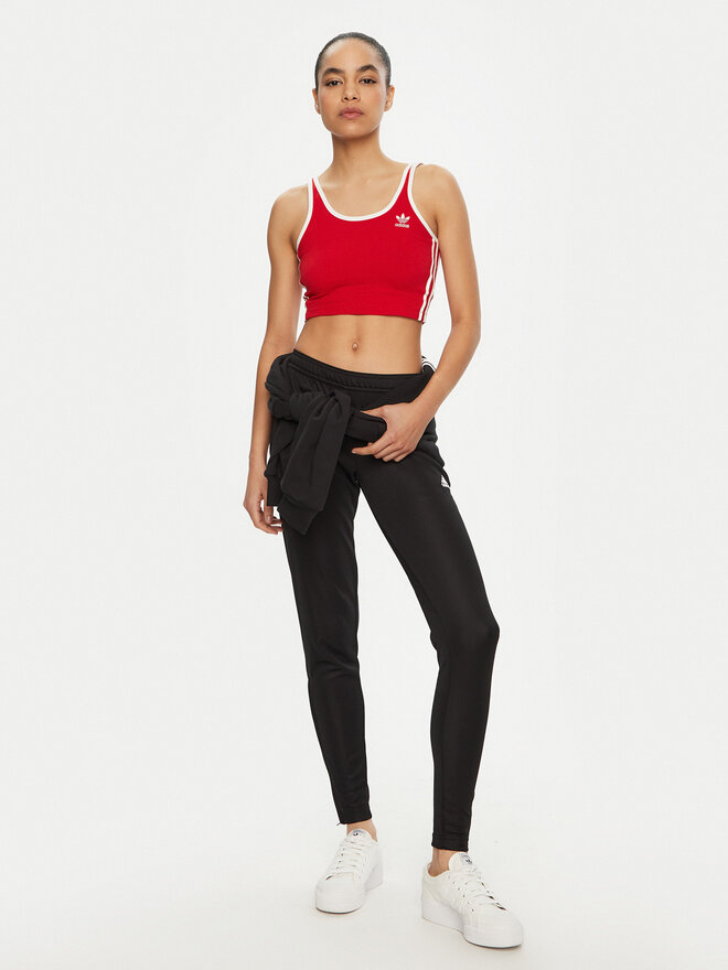 adidas adidas Top adicolor 3-Stripes JD4615 Rdeča Slim Fit