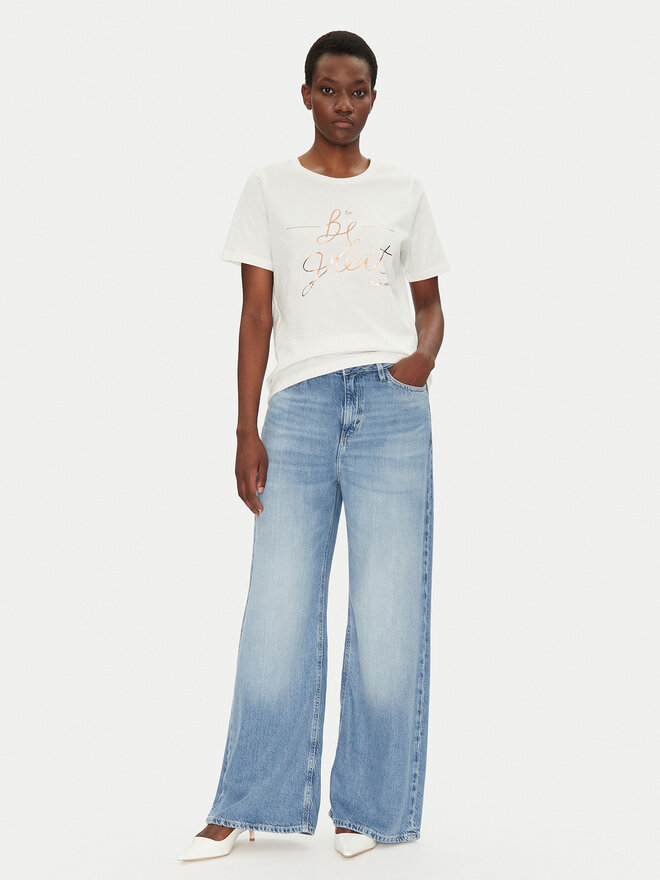 Fransa Fransa T-Shirt 20615334 Λευκό Regular Fit