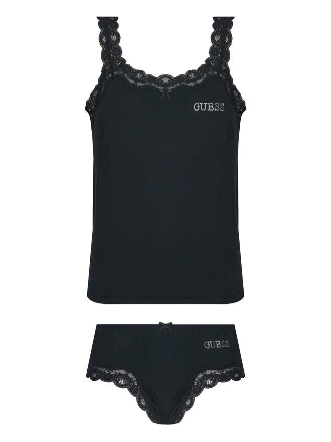 Guess Guess Πιτζάμα O5RG04 KBBU1 Μαύρο Regular Fit