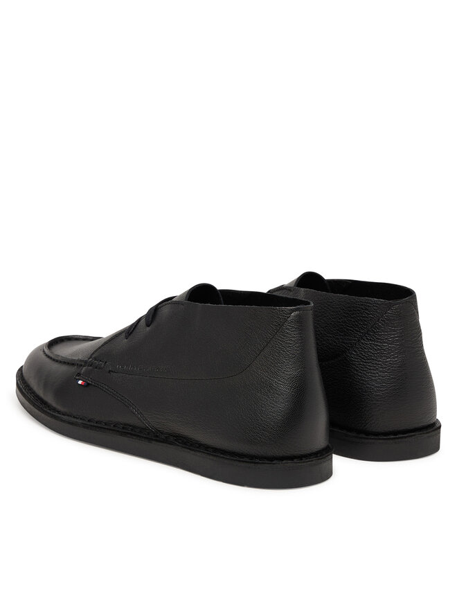 Tommy Hilfiger Halbschuhe Tommy Hilfiger Hilfiger Stitchdown Tbl Lth Chuk FM0FM05743 Schwarz