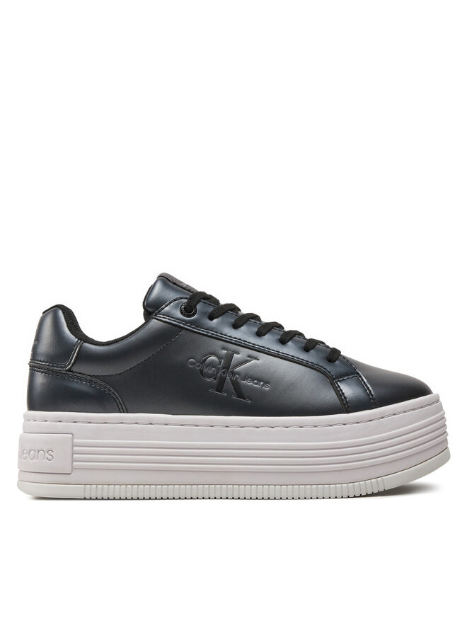 Calvin Klein Jeans Сникърси Calvin Klein Jeans Bold Platf Low Lace Lth Ml Mtl YW0YW01464 Черен