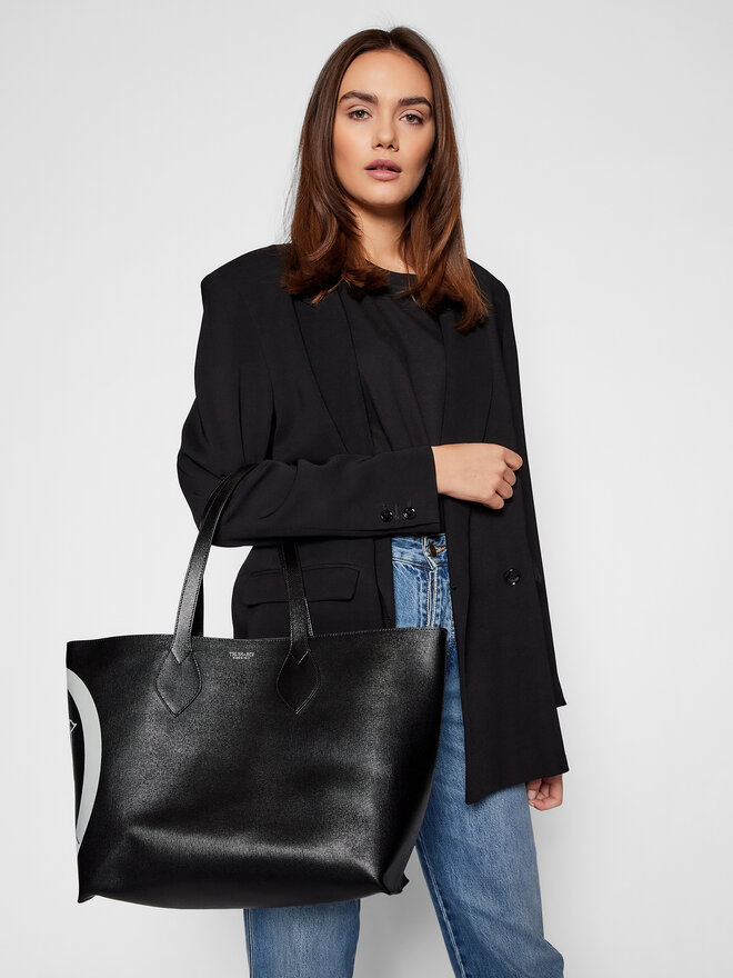 Trussardi Τσάντα Trussardi Logo Pop Shopping Md 75B01065 Μαύρο