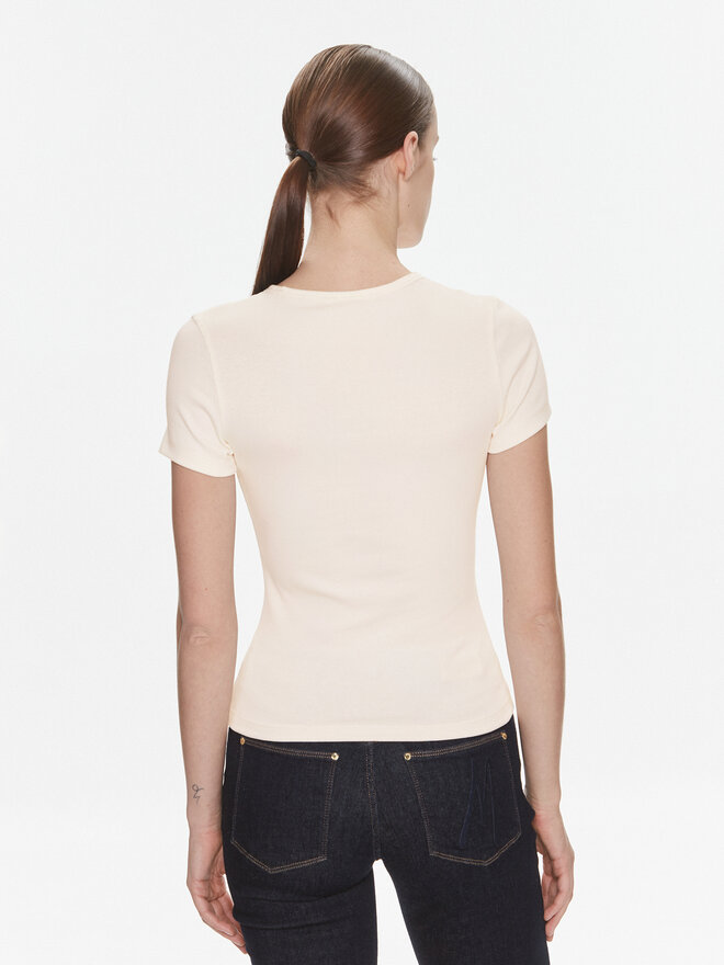Tommy Jeans Tommy Jeans T-Shirt Badge DW0DW17881 Creme Slim Fit