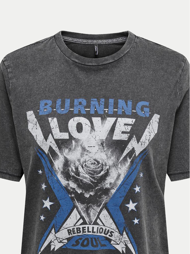 ONLY ONLY T-shirt Lulu 15307345 Crna Regular Fit