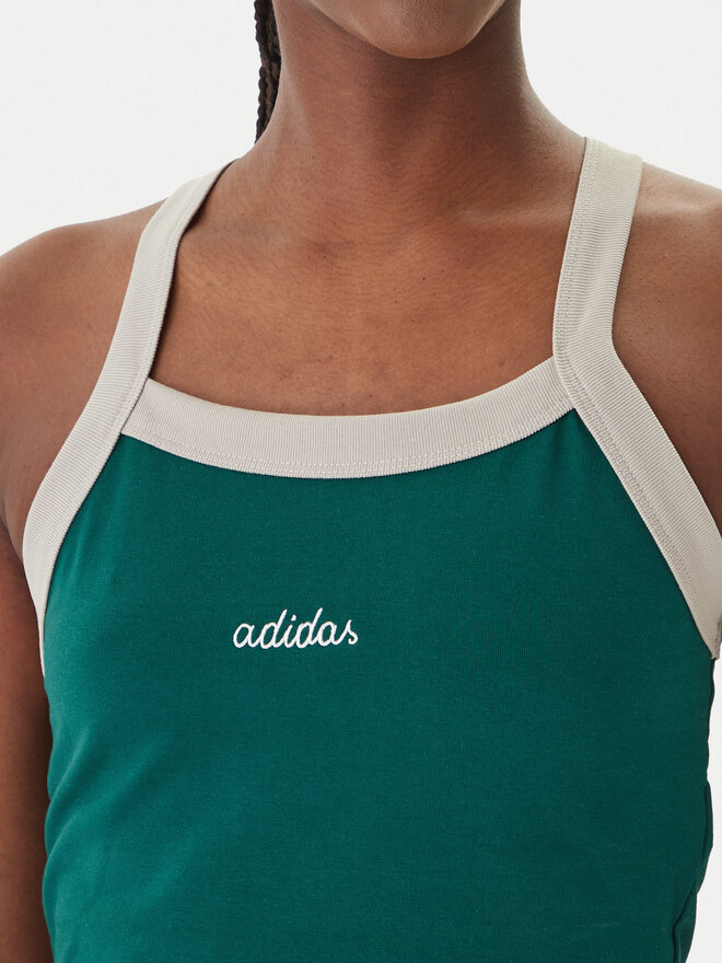 adidas adidas Топ Seasonal Essentials Colorpop JZ0195 Зелений Slim Fit