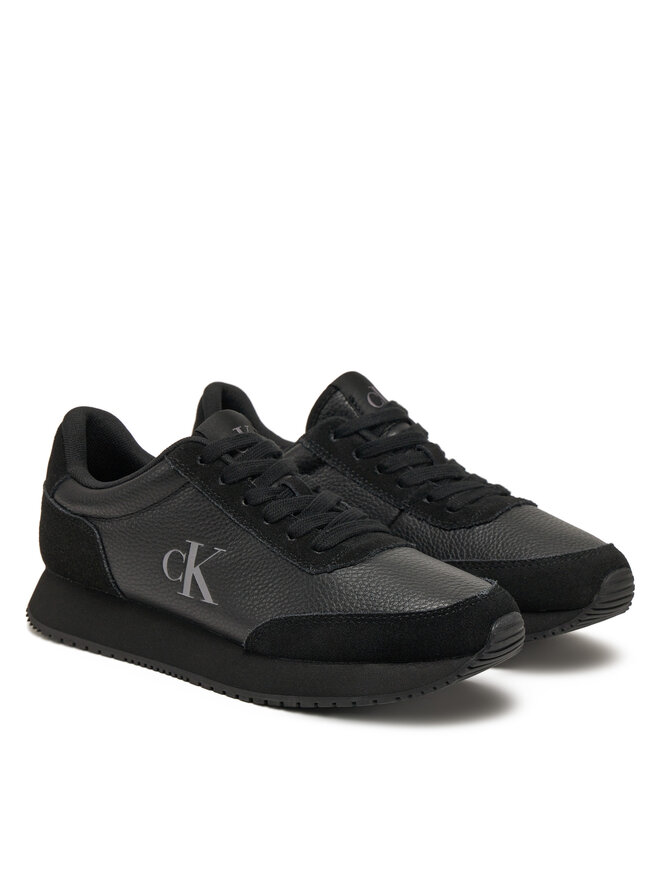 Calvin Klein Jeans Sneakers Calvin Klein Jeans Runner Laceup Low Mix Mg YW0YW01798 Schwarz