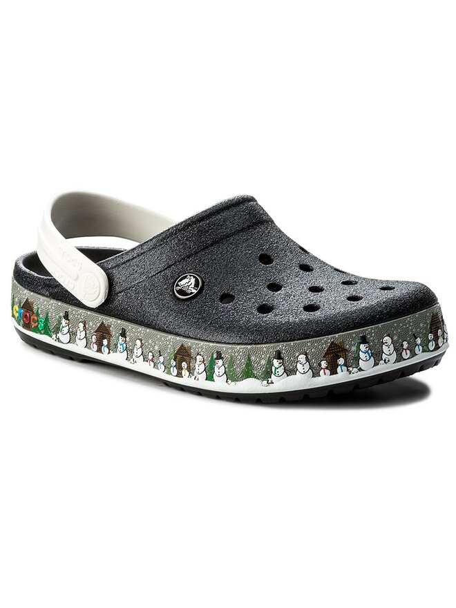 Pantoletten Crocs Crocband Holiday Clog 204645 Schwarz eschuhe