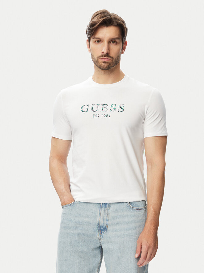 Guess Guess T-Shirt M4YI38 J1314 Weiß Regular Fit