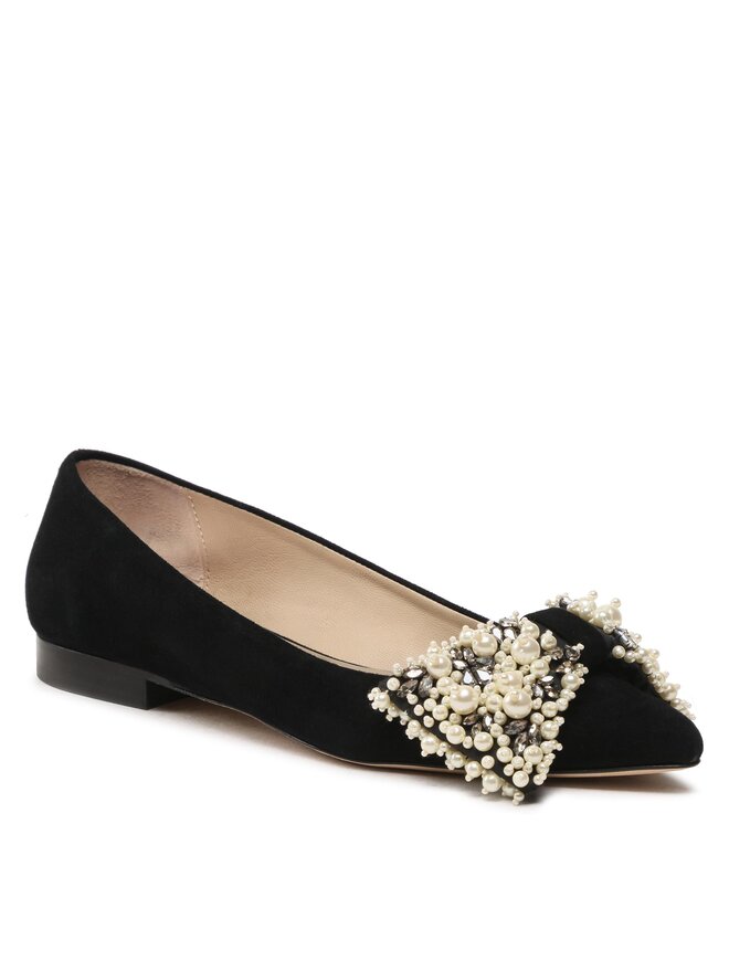 Custommade Μπαλαρίνες Custommade Annabellas Suede 999606020 Μαύρο