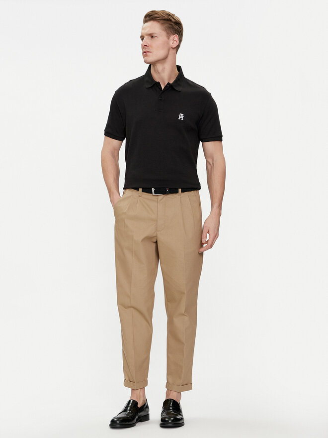 Tommy Hilfiger Tommy Hilfiger Поло Interlock MW0MW34783 Чорний Regular Fit