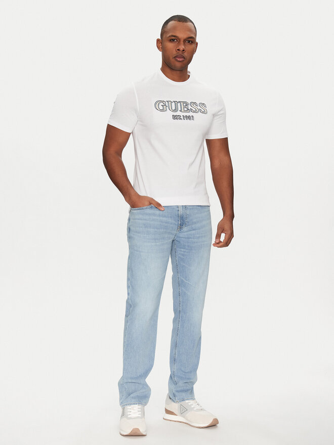 Guess Guess Marškinėliai M5GI07 I3Z14 Balta Slim Fit