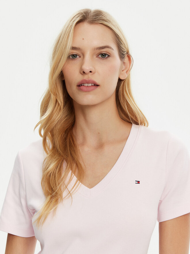 Tommy Hilfiger Tommy Hilfiger Marškinėliai New Cody WW0WW40584 Rožinė Slim Fit