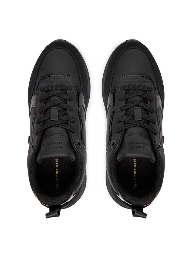 Tommy Hilfiger Снікерcи Tommy Hilfiger Chunky Runner Patent FW0FW08840 Чорний