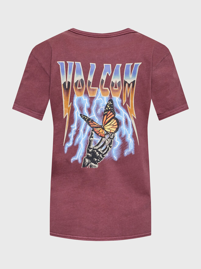 Volcom Volcom Marškinėliai Truly Ringer B3512307 Vyšninė Regular Fit