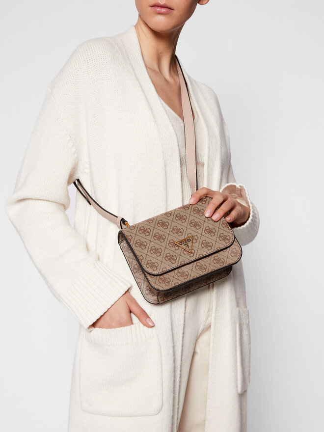 Guess Geantă Guess Noelle Mini HWBB78 79780 Maro