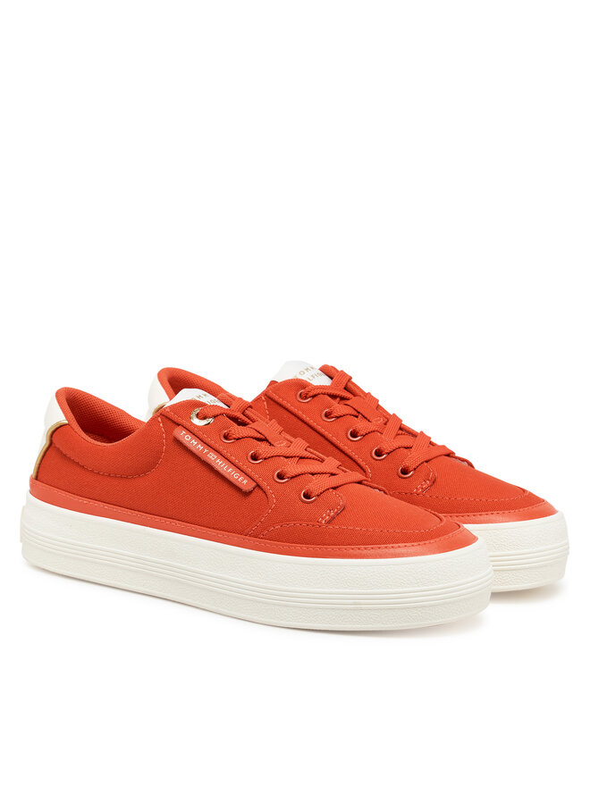 Tommy Hilfiger Sneakers Tommy Hilfiger Essential Vulc Textile Sneaker FW0FW08323 Portocaliu