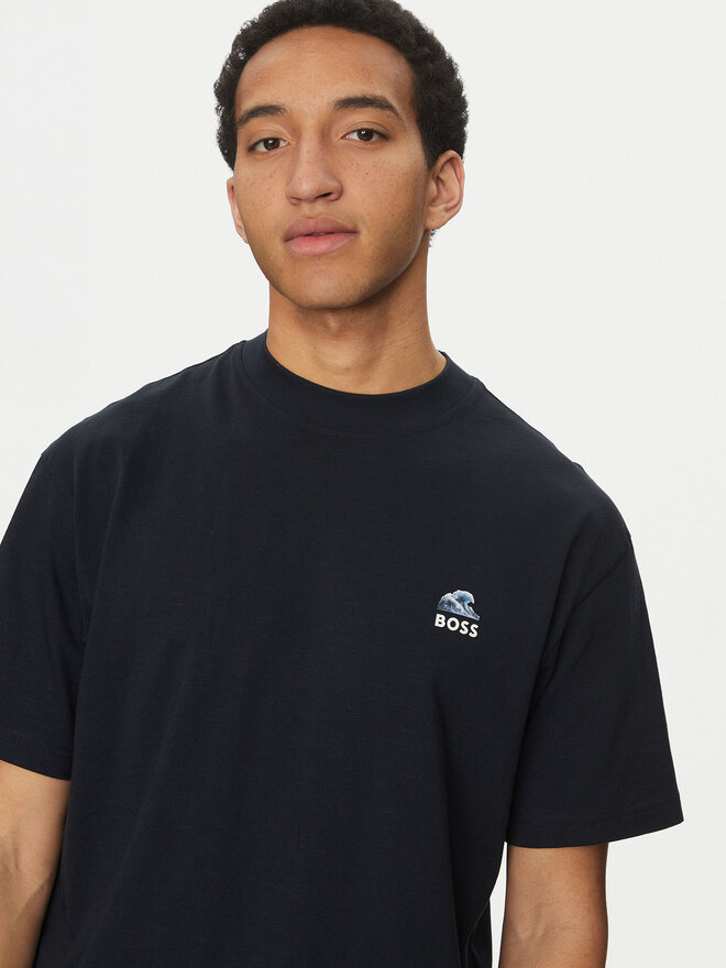 BOSS BOSS T-Shirt Numbers 50540520 Dunkelblau Relaxed Fit