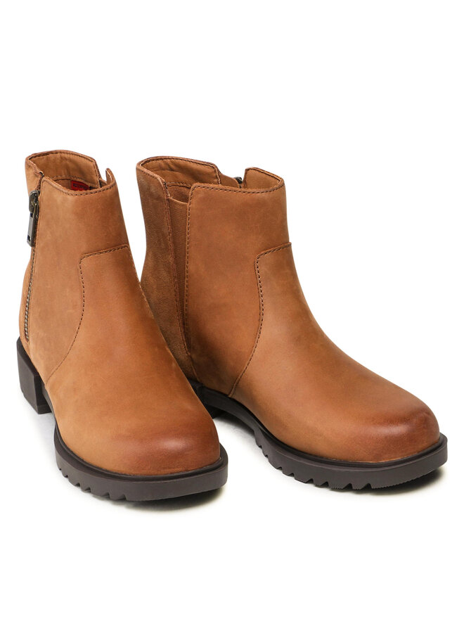 Sorel Škornji Sorel Emelie II Zip Wp NL4328 Rjava
