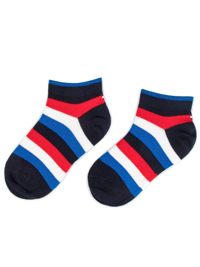 Tommy Hilfiger Sada 2 párů dětských vysokých ponožek Tommy Hilfiger 354010001 Tmavomodrá