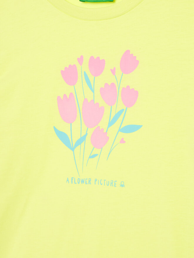 United Colors Of Benetton United Colors Of Benetton Camiseta 3JERG10J3 Amarillo Regular Fit