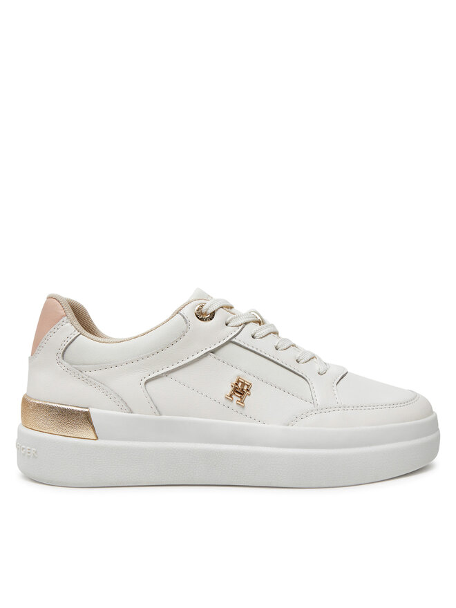 Tommy Hilfiger Sneakers Tommy Hilfiger Lux Hardware Court Sneaker FW0FW07997 Écru