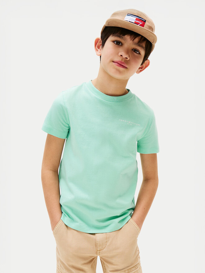 Tommy Hilfiger Tommy Hilfiger T-shirt KS0KS00594 Zelena Regular Fit