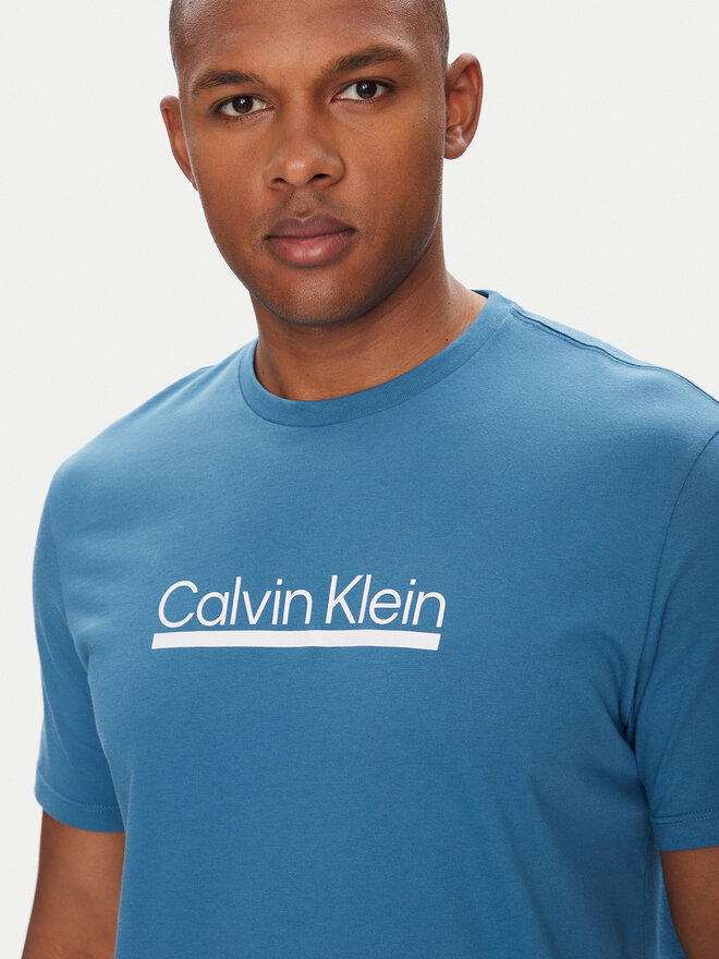 Calvin Klein Calvin Klein Póló Outline Tape Graphic LV04RC852G Kék Regular Fit