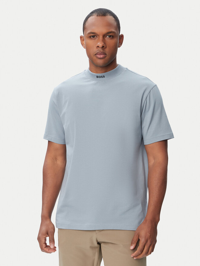 BOSS BOSS T-Shirt Tee Collar 50562120 Hellblau Relaxed Fit