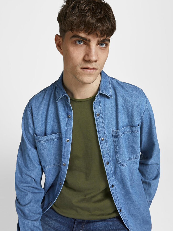 Jack&Jones Jack&Jones Marškinėliai Basher 12182498 Žalia Regular Fit