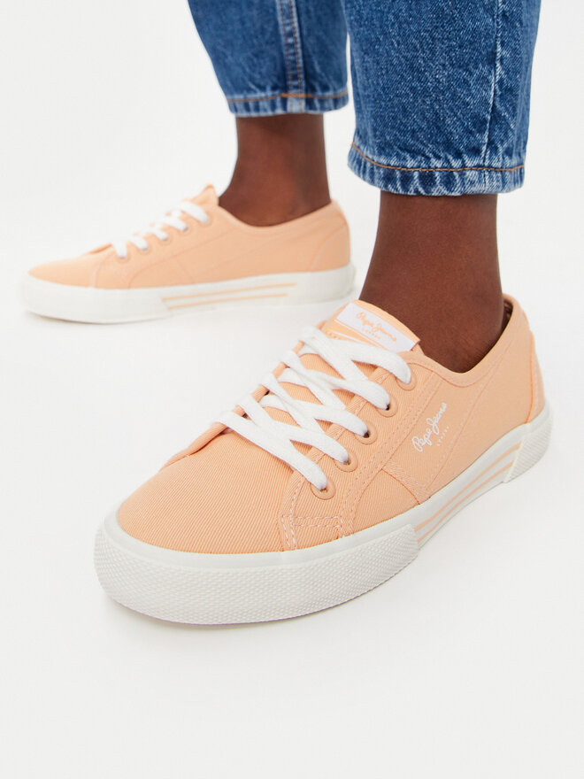 Pepe Jeans Πάνινα παπούτσια Pepe Jeans Brady Basic W PLS31287 Πορτοκαλί