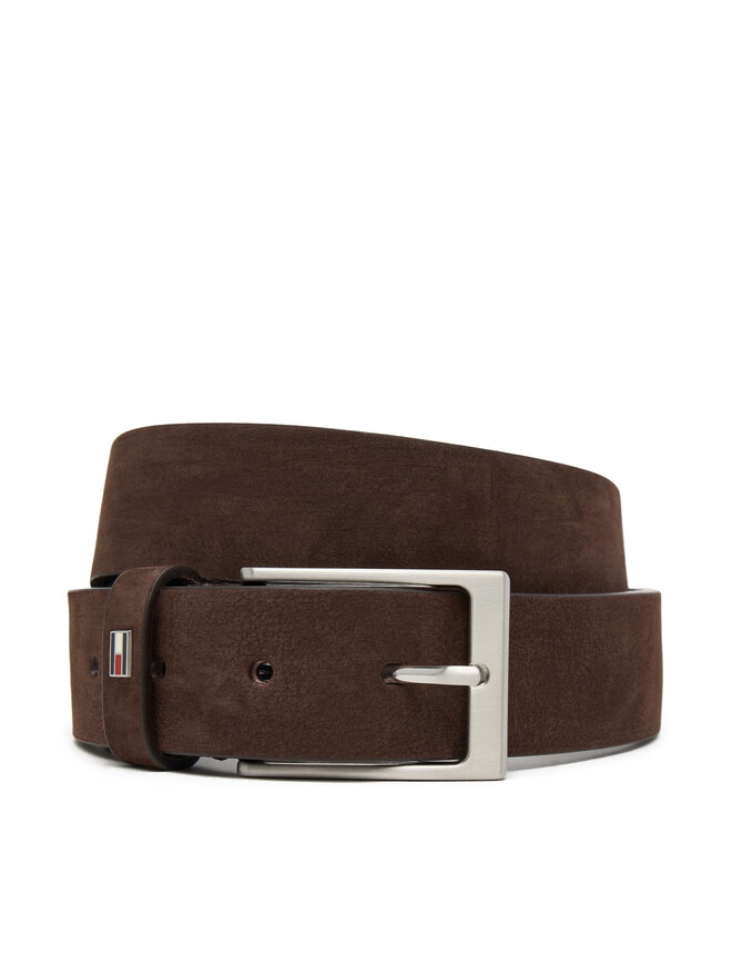 Tommy Hilfiger Ζώνη Ανδρική Tommy Hilfiger Layton 3.5 Nubuck AM0AM13754 Καφέ