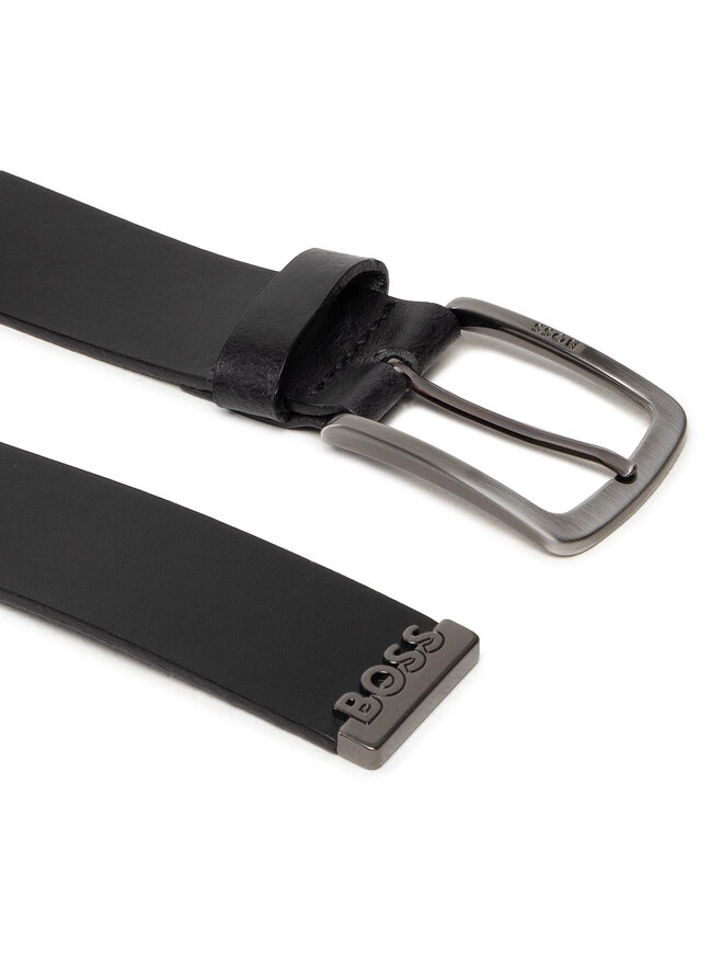 BOSS Cinturón De Gamuza Lisa Con Hebilla Afilada Para