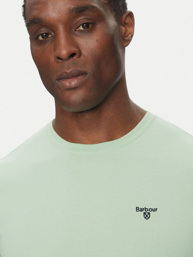 Barbour Barbour Marškinėliai Essential Sports MTS0331GN45 Žalia Tailored Fit