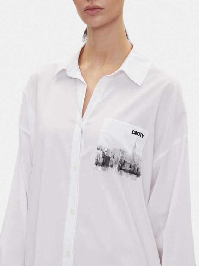 DKNY DKNY Нічна сорочка YI30048 Білий Relaxed Fit