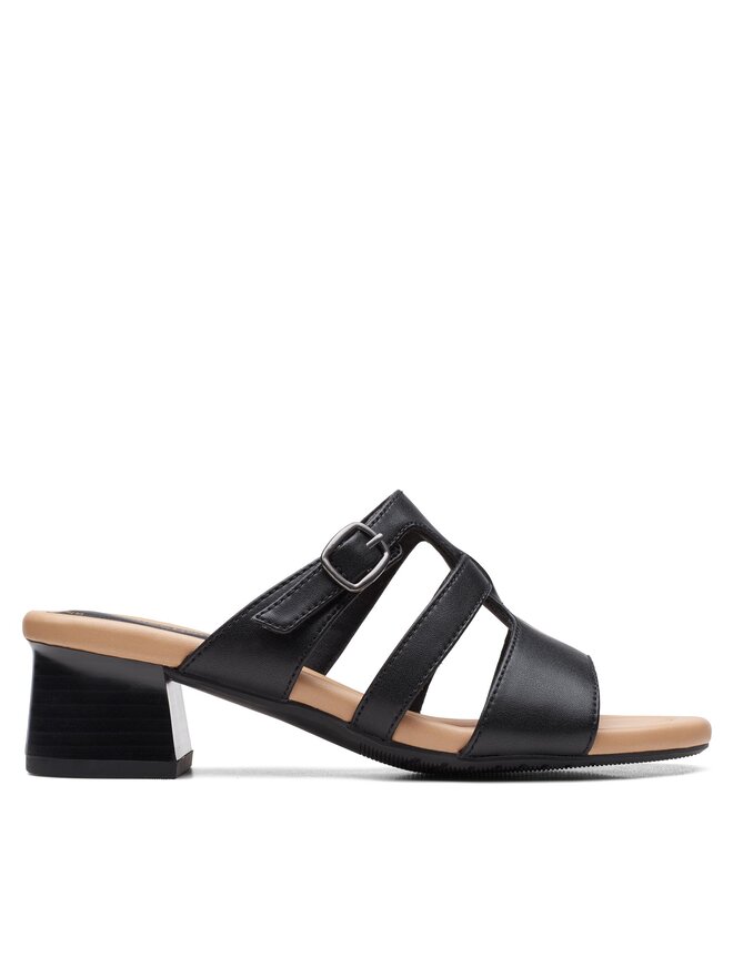 Clarks Şlapi Clarks Desirae Palm 26171178 Negru