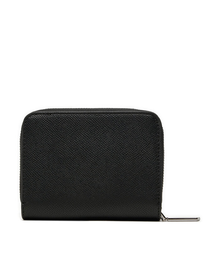 Calvin Klein Mały Portfel Damski Calvin Klein Ck Must Md Zip Around_Caviar K60K612831 Czarny