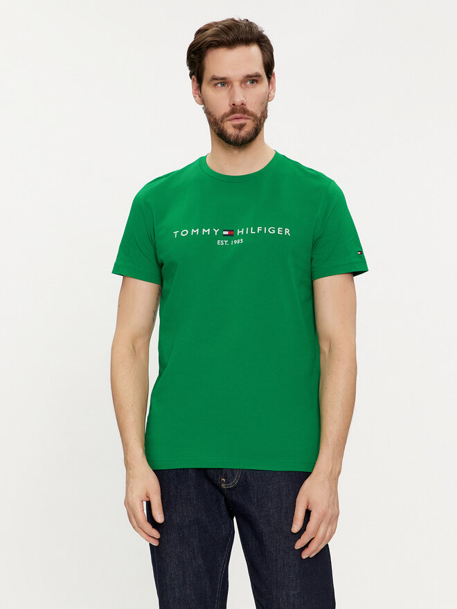 Tommy Hilfiger Tommy Hilfiger Marškinėliai Logo MW0MW11797 Žalia Regular Fit