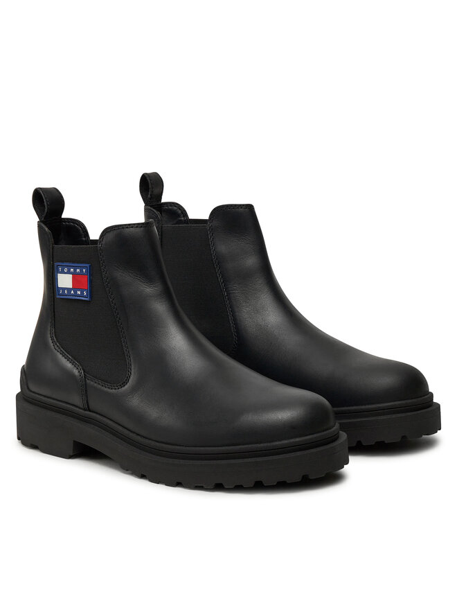 Tommy Jeans Kotníková obuv s elastickým prvkem Tommy Jeans EM0EM01448 Černá